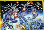 Battle large group Devastator Dinobots 大力神 机器恐龙 full